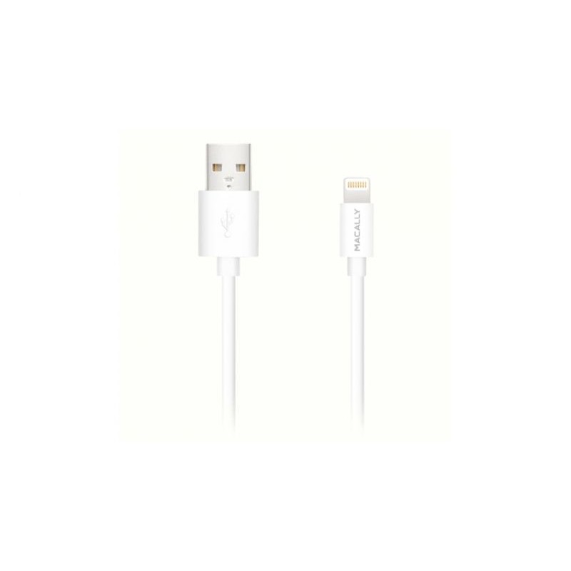 CAVO USB 2.0 LIGHTNING 90CM MACALLY MFI IPAD IPHONE WHITE