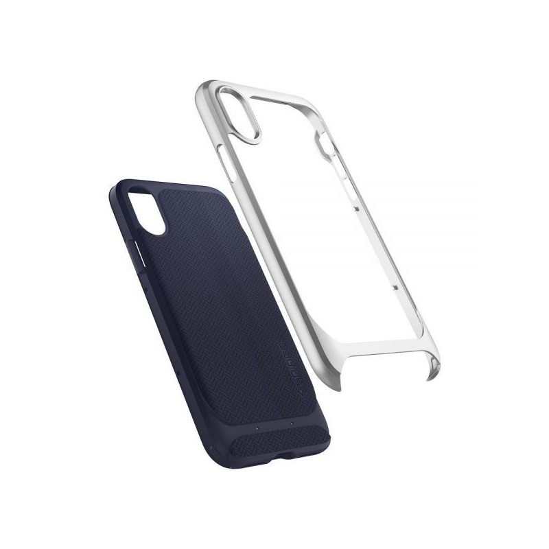 CUSTODIA IPHONE"X"NEOHYBRID SILVER SPIGEN SILVER ARTIC