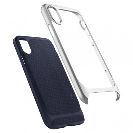 CUSTODIA IPHONE"X"NEOHYBRID SILVER SPIGEN SILVER ARTIC