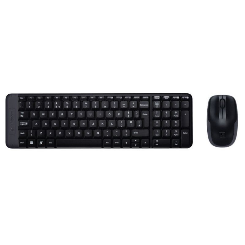 TASTIERA MK220 LOG WIRELESS+MOUSE NERA USB RETAIL