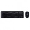 TASTIERA MK220 LOG WIRELESS+MOUSE NERA USB RETAIL