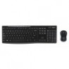 TASTIERA MK270 LOG WIRELESS+MOUSE NERA USB RETAIL