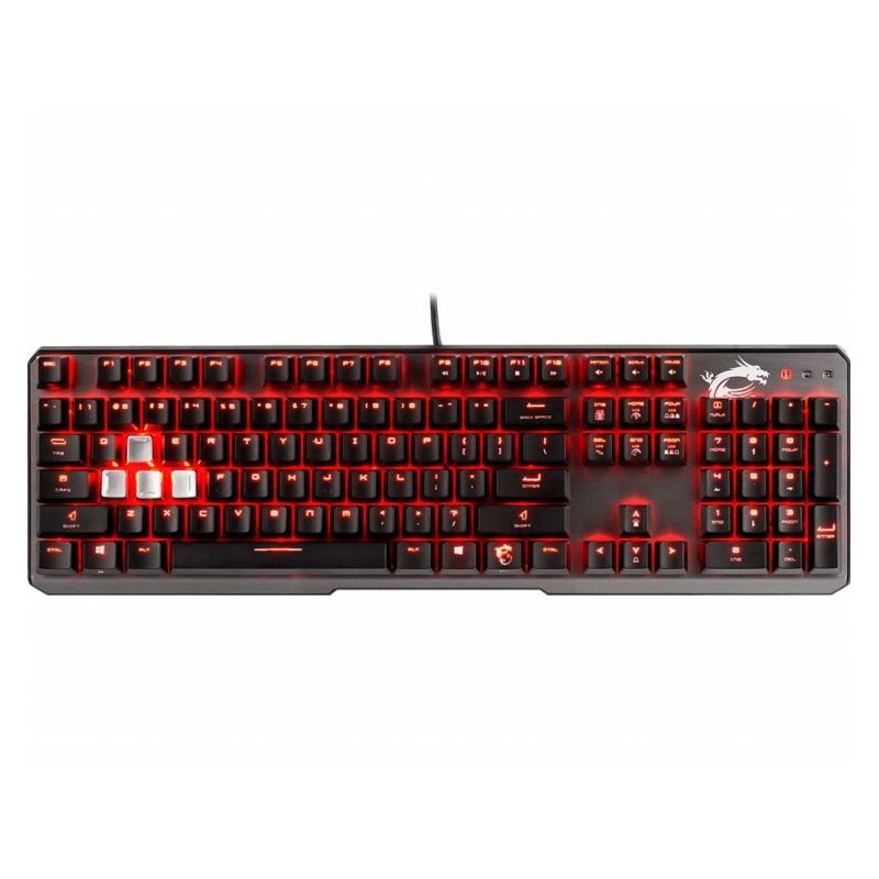 TASTIERA GAMING VIGOR GK60 CR BLACK MECCANICA BLACK ILLUMINAZIONE RED