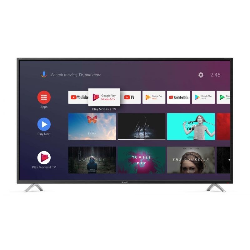 TV 55" SHARP ITALIA BLACK 4K SMART 3HDMI ANDROID 9 HARMAN KARDON