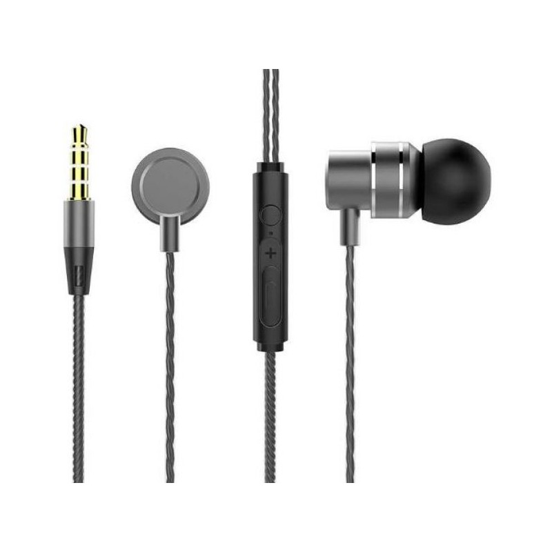 AURICOLARI CON MICROFONO LENOVO METAL EARBUDS BLACK