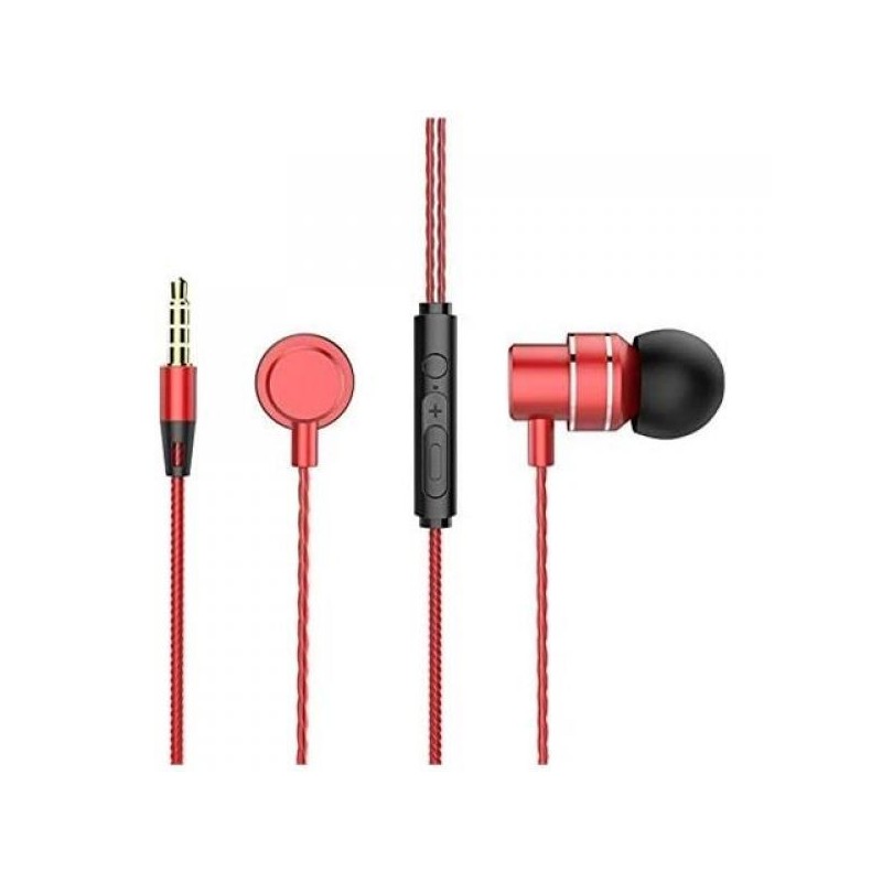 AURICOLARI CON MICROFONO LENOVO METAL EARBUDS RED