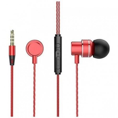 AURICOLARI CON MICROFONO LENOVO METAL EARBUDS RED