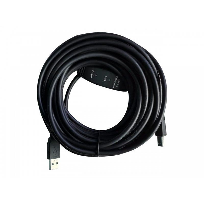 CAVO USB 2.0 A-B 10MT M/M BK CON RIPETITORE PER STAMPANTE ADJ