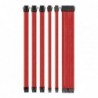 KIT CAVI SLEEVED ROSSO IN NYLON PER ALIMENTATORI PC CON PIEDINI