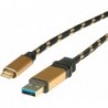 CAVO USB 3.1 A-C 1MT M/M TYPE C GOLD ROLINE