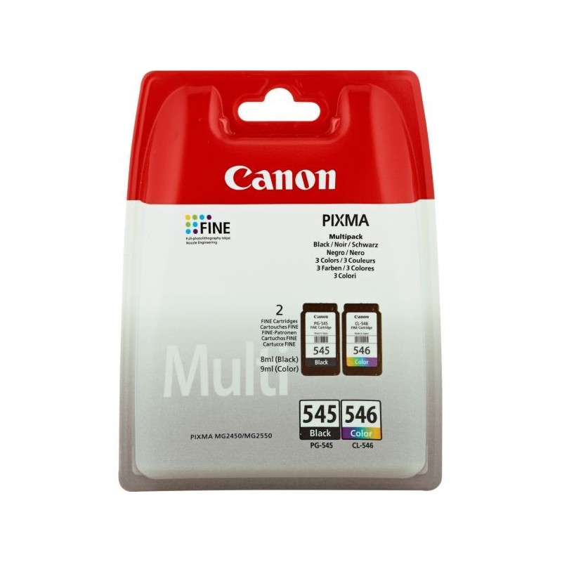 INK CANON PG545/CL546 CMYK PIXMA MG2450 8ML