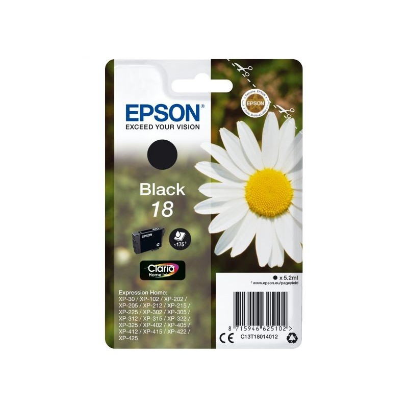 INK EPSON 18 NERO PER EXPRESSION HOME XP30