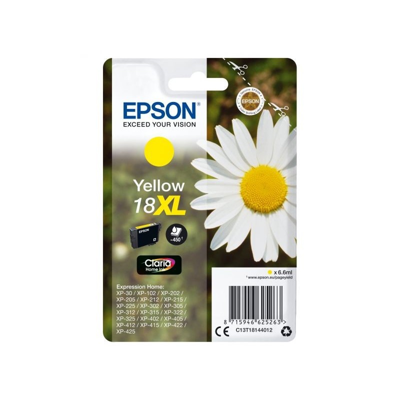 INK EPSON 18 GIALLO XL PER EXPRESSION HOME XP30