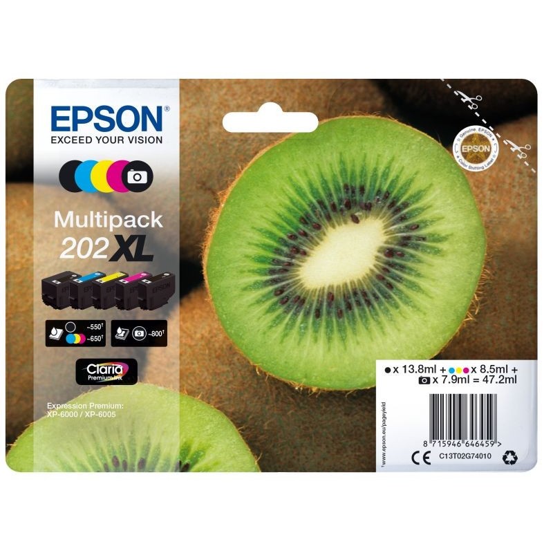 INK EPSON T02G7 MULTIPACK NERO+CLR PER EXPRESSION PREMIUM XP 6000/6005