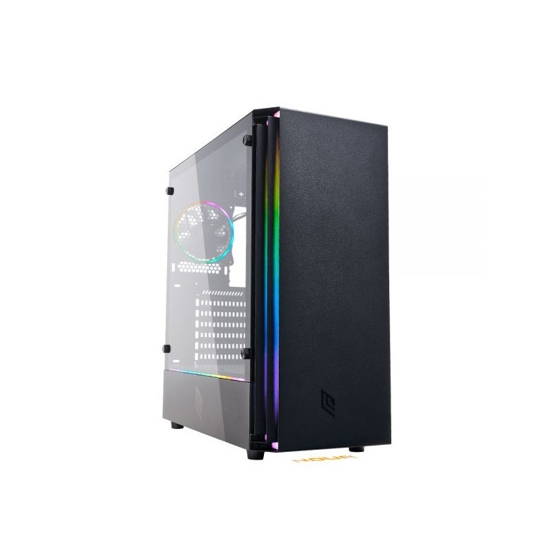 CASE MID-TOWER NO PSU DEMON T5 BLK 2USB3 1USB2 VETRO TEMPERATO RGB FAN