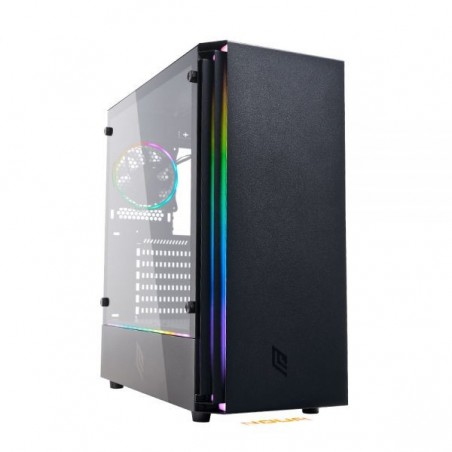 CASE MID-TOWER NO PSU DEMON T5 BLK 2USB3 1USB2 VETRO TEMPERATO RGB FAN