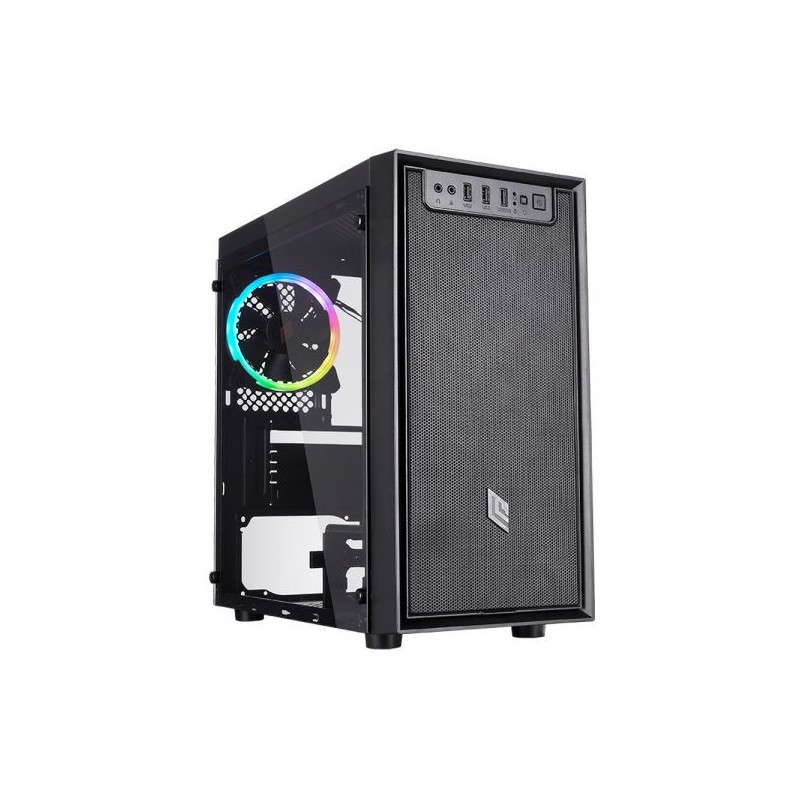 CASE MINI-TOWER NO PSU FOBIA L4 BLK 1USB3 2USB2 VETRO TEMPERATO RGB FAN