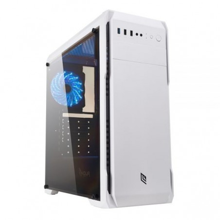 CASE MID-TOWER NO PSU NOOB X13 WHT 1USB3 2USB2 VETRO TEMPERATO RGB FAN