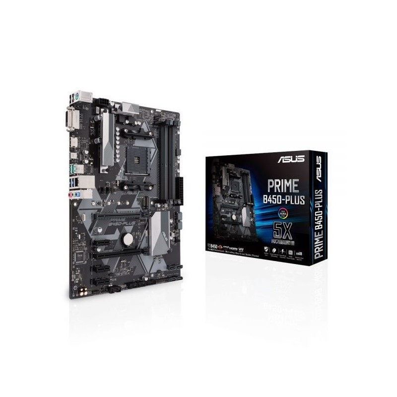 MB ASUS B450-PLUS AMD RYZEN AMD 4D4 H/D GBL M.2 6U3 RAID USB TYPE C