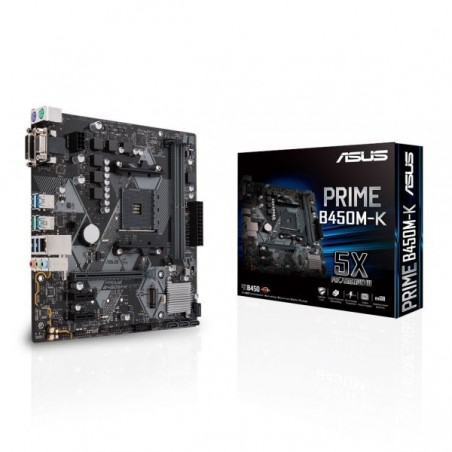 MB ASUS B450M-K AMD RYZEN AMD 2D4 V/D GBL M.2 6U3 PS2