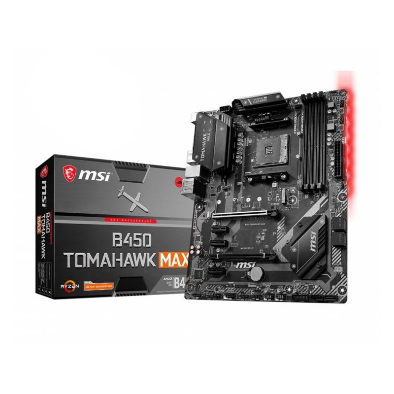 MB MSI B450 TOMAHAWK MAX AM4 RYZEN 4D4 6S3 1M.2 6U3 PCIE GBLAN D/H