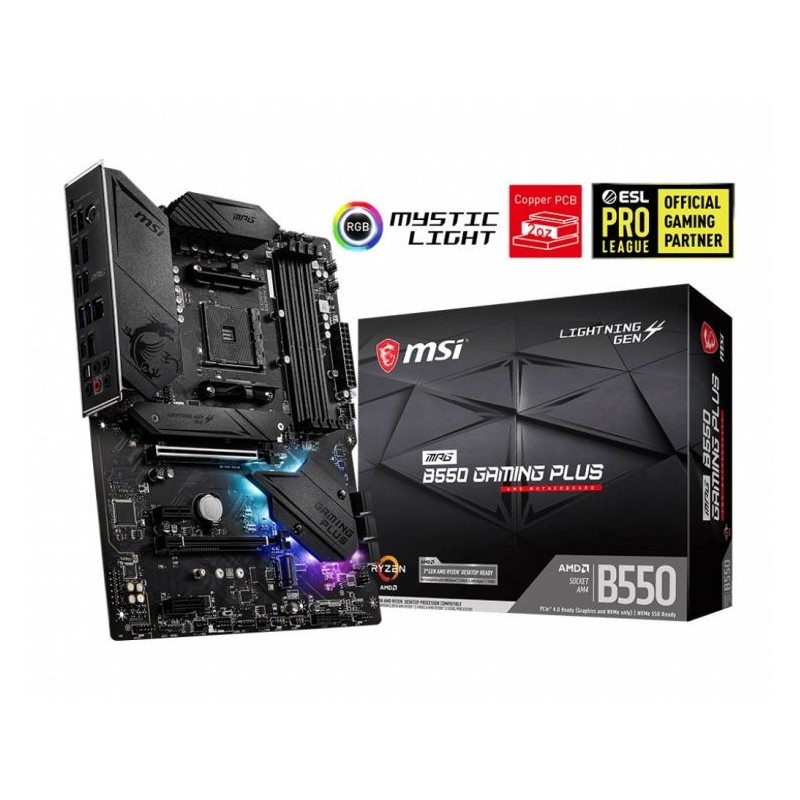 MB MSI B550 GAMING PLUS AM4 RYZ5000 4D4 6S3 2M.2 U3.2 RAID GBL H/DP ATX