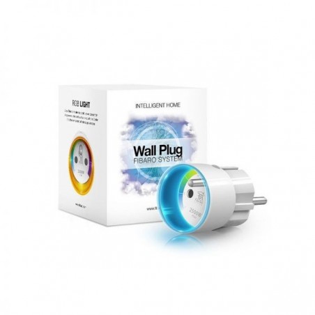 WALL PLUG PRESA FIBARO CON CONTROLL O CARICO GHIERA LED RGB