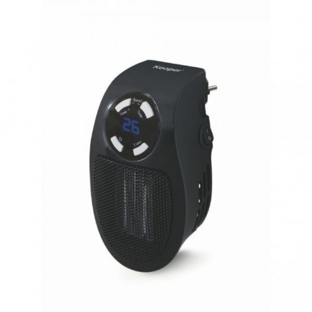 STUFA PLUGGY MINI T/VENTILATORE NERO C/DISPLAY LED