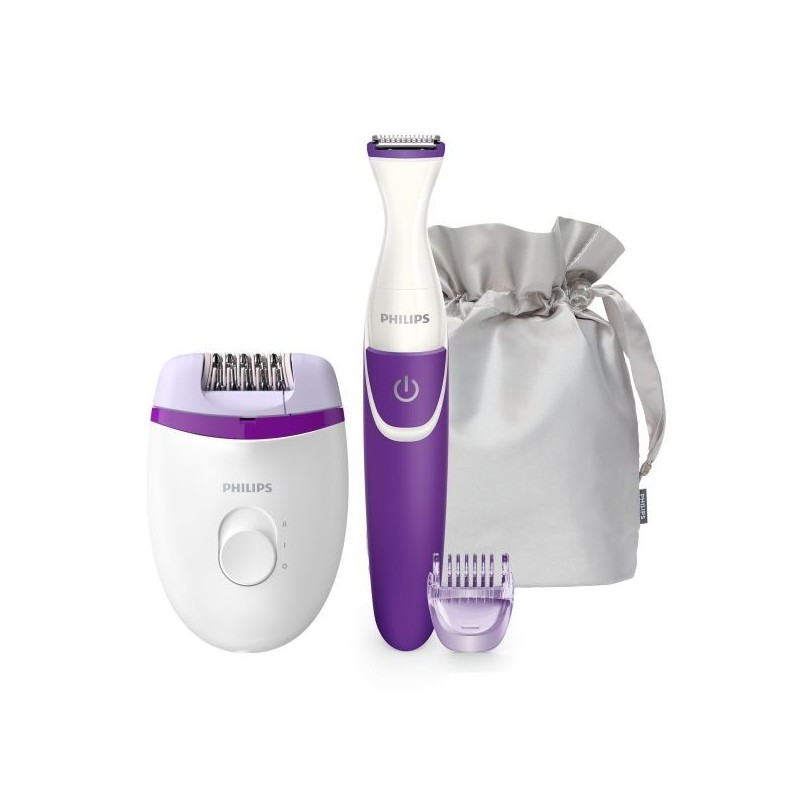 PHILIPS SATINELLE ESSENTIAL KIT EPILATORE + RIFINITORE BIKINI