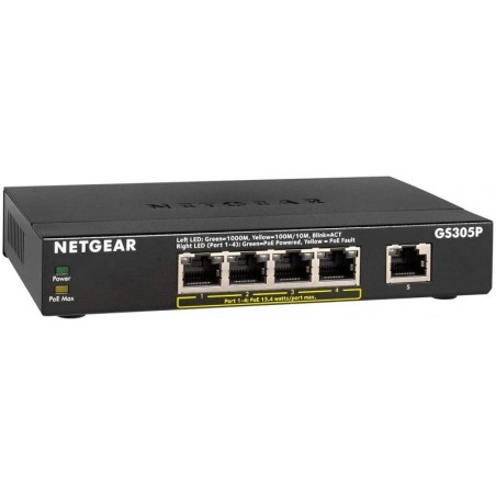 SWITCH 5P GIGABIT POE MDI-MDX PER AP/TELEFONI VOIP/VIDEOCAMERE IP