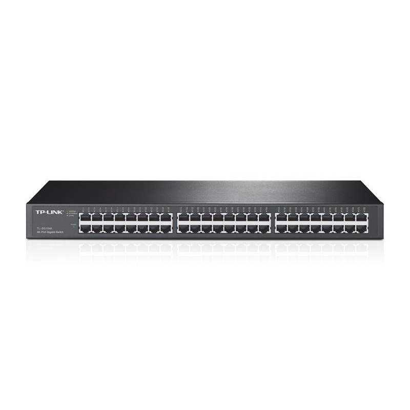 SWITCH 48P GIGABIT RJ45PORTS 1U 19- INCK RACK MOUNTABLE STEEL CASE