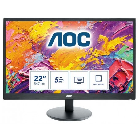 MON 21,5"W-LED VGA VESA AOC E2270SWN 16:9 3 ANNI GARANZIA