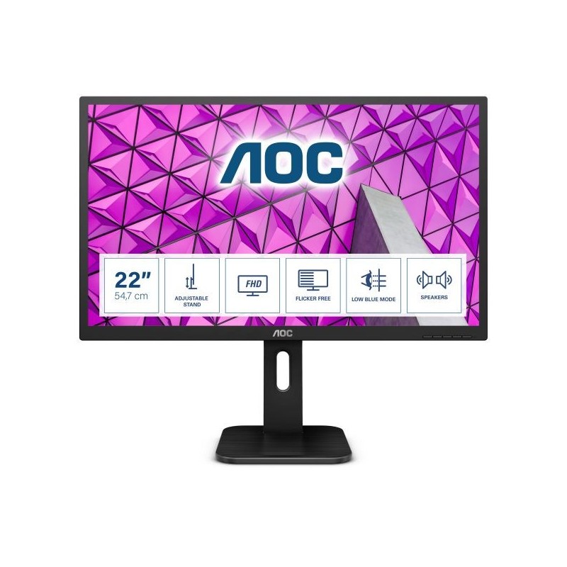 MON 21,5"TN  VGA HDMI DVI 2MS AOC 22P1D  16:9