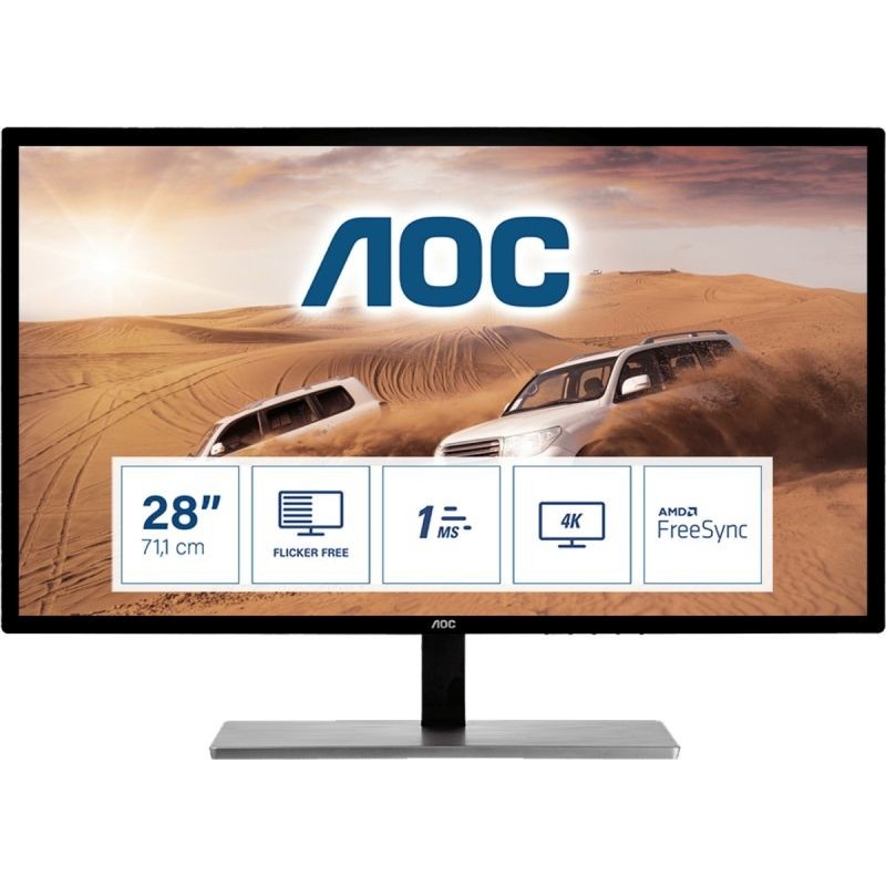 MON 28" TN DVI HDMI VGA 4K DP AOC U2879V 16:9 1MS