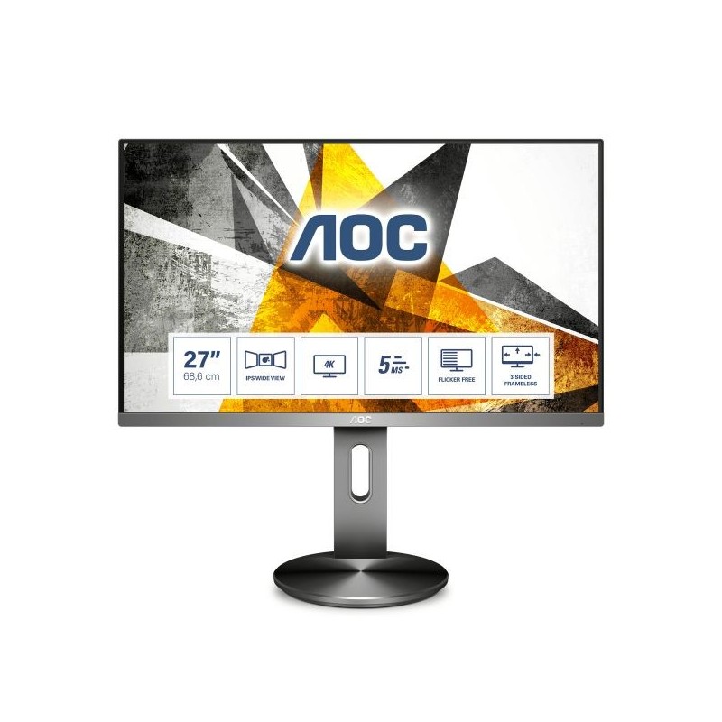 MON 27"IPS DP HDMI 4K DP USB 5MS AOC U2790PQ PIVOT REG ALTEZZA MM