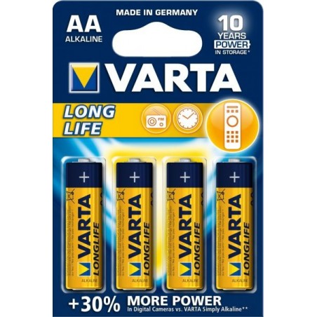 BATTERIA STILO AA 1,5V LR06 LONG LIFE 4PZ VARTA