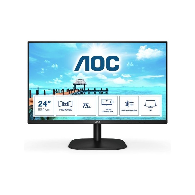 MON 23,8"IPS VGA HDMI 24B2XH AOC 16:9