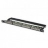 PATCH PANEL 24 PORTE SCHERMATO CAT6 0,5 UNIT&-192, RACK 19"