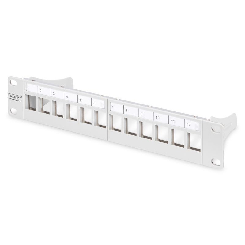 PATCH PANEL 12 PORTE 10" VUOTO COLORE GRIGIO