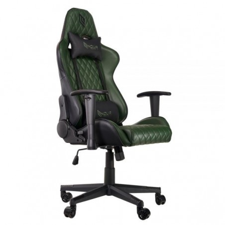 POLTRONA GAMING NOUA KUI K7 POGGIA TESTA E CUSCINO BLACK/GREEN MILITAR