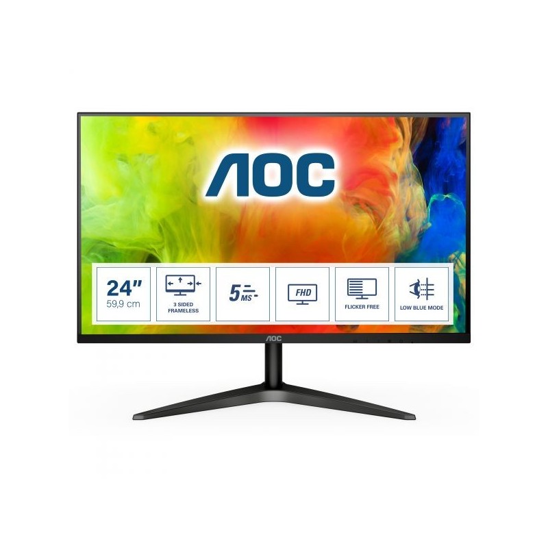 MON 23,6"MVA VGA HDMI  5MS AOC 24B1H 16:9 3 ANNI GARANZIA