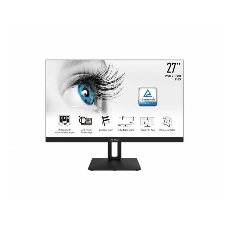 MON 27"IPS HDMI BK MM FHD USB PIVOT MSI PRO MP271 BLACK 16:9