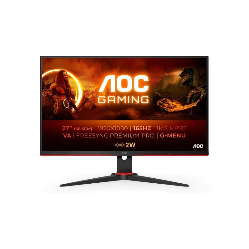 MON 27"IPS GAMING 1MS MM HDMI DP FHD 27G2SAE/BK