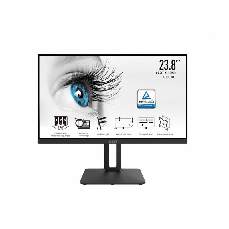 MON 23,6"IPS HDMI VGA LED 16:9 PVT MSI PRO MP242P 5MS FHD BK MM PIVOT