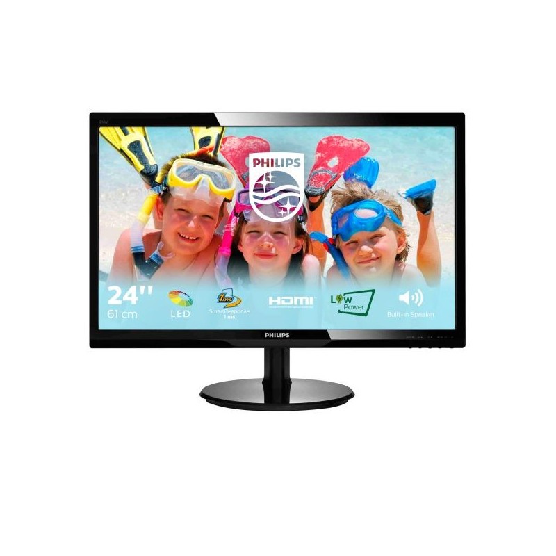 MON 24"W-LED MM VGA HDMI VESA PHILIPS 246V5LHAB 16:9 250CD 5MS