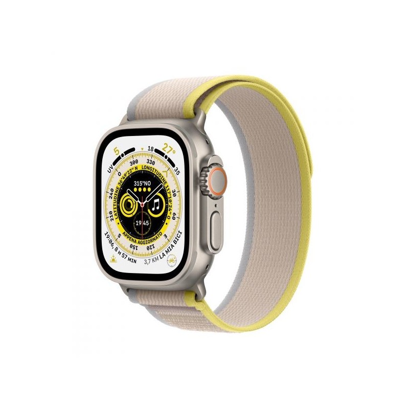 WATCH 49MM ULTRA CELLULAR TITANIO GIALLO/BEIGE TRAIL LOOP S/M