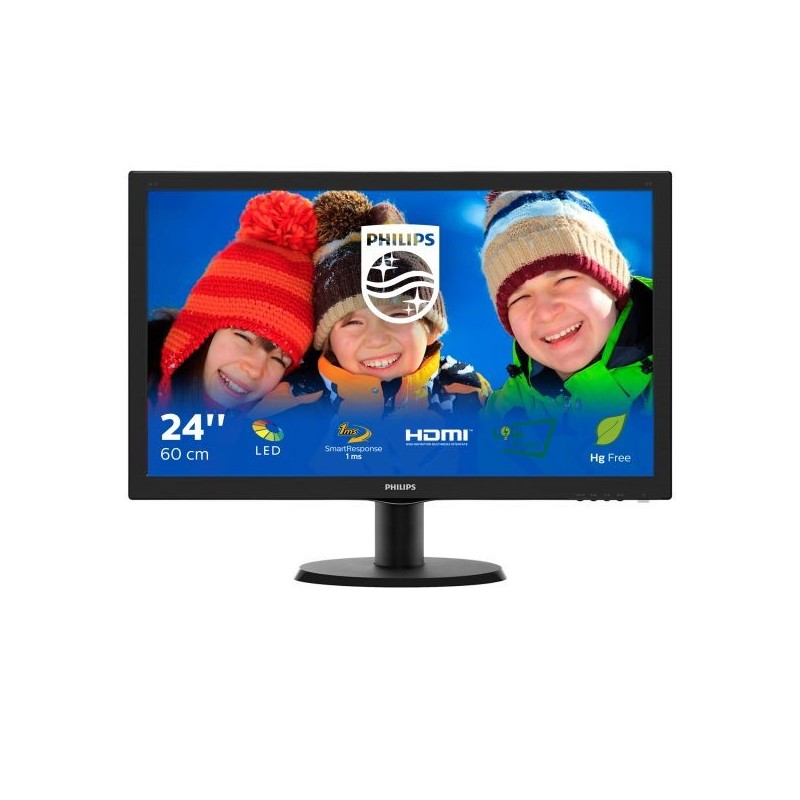 MON 23,6"W-LED VGA HDMI DVI VESA PHILIPS 243V5LHSB 16:9 1000:1 1MS