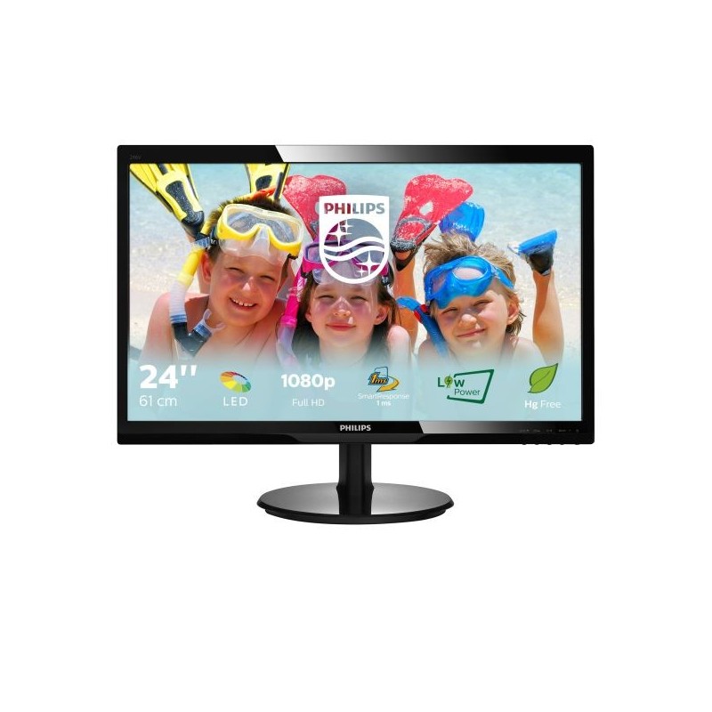 MON 24"W-LED VGA HDMI DVI VESA PHILIPS 246V5LDSB 16:9 1000:1 1MS