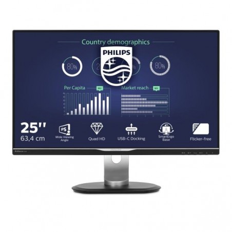 MON 25"IPS MM VGA HDMI DVI DP 5MS PHILIPS 258B6QUEB PIVOT 16:9