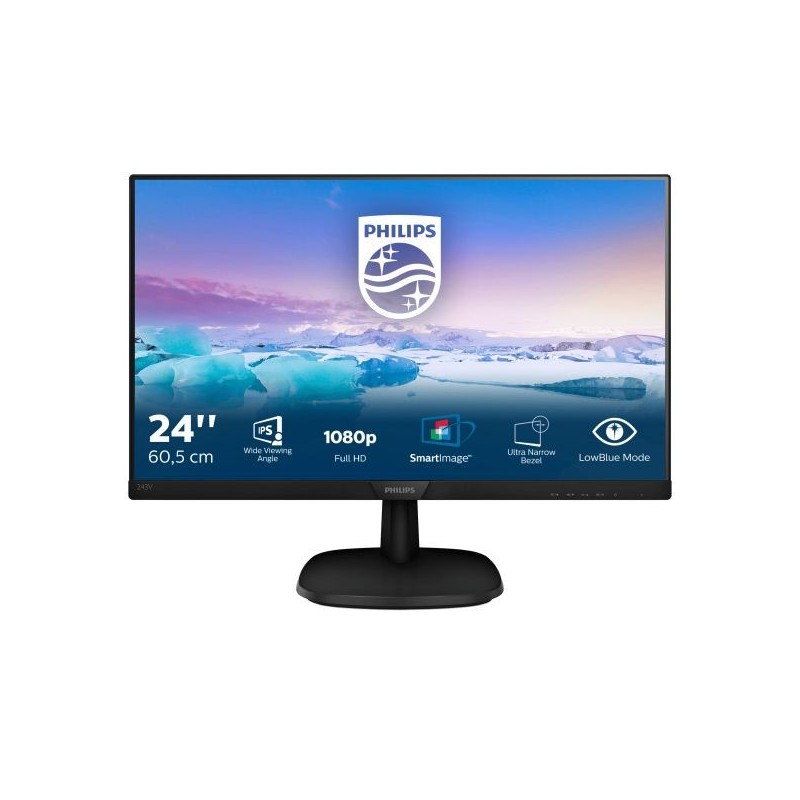 MON 23,8"IPS VGA HDMI DP VESA 16:9 PHILIPS 243V7QJABF 5MS